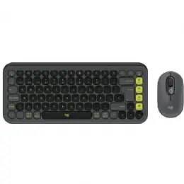 TECLADO Y MOUSE WIRELESS LOGITECH POP ICON BLACK