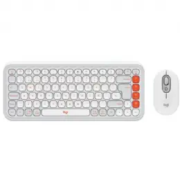 TECLADO Y MOUSE WIRELESS LOGITECH POP ICON BLANCO