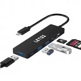 HUB USB-C LETOS LE-HA005 3xUSB 3.0 1xMICRO-SD 1xUSB-C