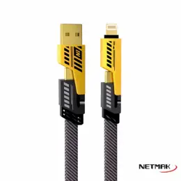 CABLE USB/USB-C/LIGHTNING 4-EN-1 NETMAK NM-123
