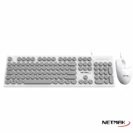 TECLADO Y MOUSE NETMAK NM-KB258W BLANCO