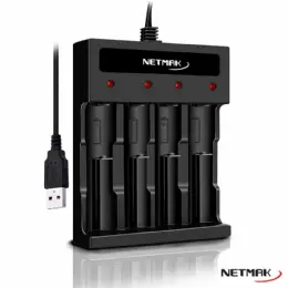 CARGADOR DE PILAS AA/AAA USB NETMAK NM-CH5