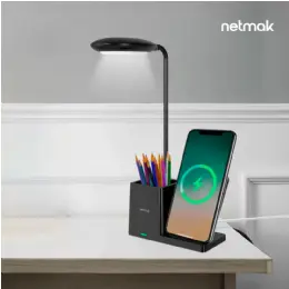 LAMPARA C/BASE INALAMBRICA NETMAK NM-CL15