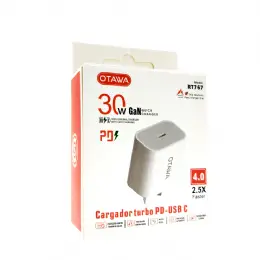 CARGADOR 220V USB-C OTAWA RT767 30W
