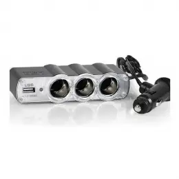 CARGADOR 12V TRIO C/USB Y 3x12V