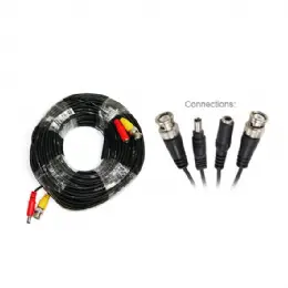 CCTV CABLE TENSION Y VIDEO 40 METROS C/CONECTORES