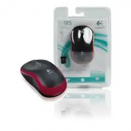 MOUSE WIRELESS LOGITECH M185 RED