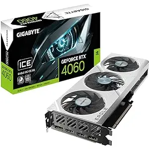 VIDEO GEFORCE RTX 4060 8 GB. GIGABYTE EAGLE WHITE