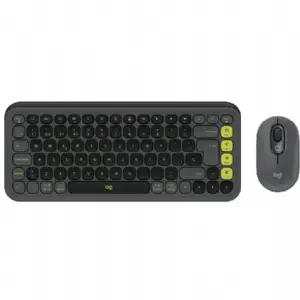 TECLADO Y MOUSE WIRELESS LOGITECH POP ICON BLACK
