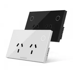 TOMACORRIENTE WIFI DOBLE BLANCO HUNNOX DM-TC2WF-BLA