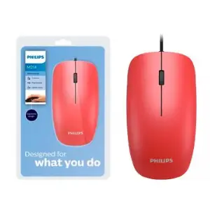 MOUSE PHILIPS M214 USB RED