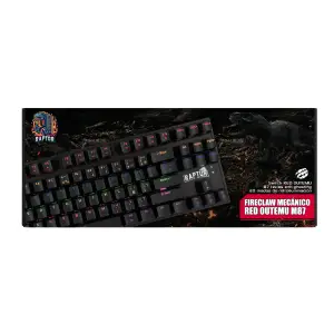 TECLADO RAPTOR FIRECLAW M87 RED OTEMU