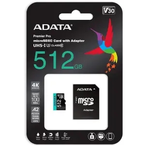 MEMORIA MICRO-SD 512 GB. ADATA CLASS10 V30S