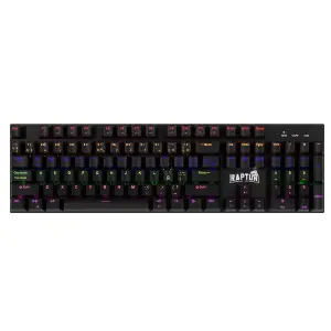 TECLADO RAPTOR FIRECLAW M104 RED OTEMU