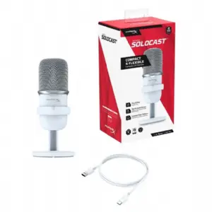 MICROFONO HYPERX SOLOCAST WHITE CONDENSADOR PC/PS4