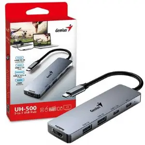 HUB USB-C GENIUS UH-500 2XUSB-A 3.0 1XHDMI 1XUSB-C