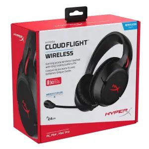 AURICULAR C/MIC HYPERX WIRELESS CLOUD FLIGHT BLACK