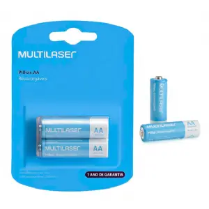 PILAS RECARGABLES AA 2500 MAH X2 MULTILASER CB053
