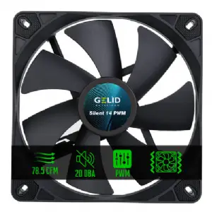CASE FAN 140MM GELID SILENT 14 PWM BLACK