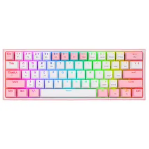TECLADO REDRAGON K616-RGB FIZZ PRO WHITE/PINK