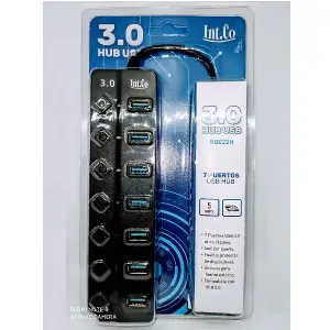 HUB USB 3.0 7 PUERTOS INT.CO KQ-022H ALUMINIO