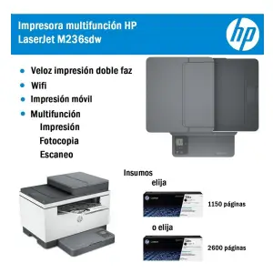 IMPRESORA MULTIFUNCION LASER HP M236SDW