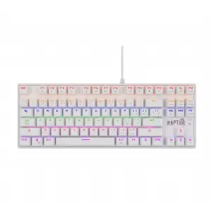 TECLADO RAPTOR FIRECLAW M87 WHITE
