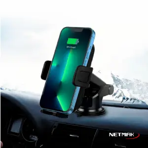 SOPORTE P/CEL NETMAK NM-HC42 C/CARGA INALAMBRICA