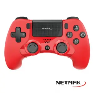 JOYSTICK PS4 NETMAK ROJO NM-P401-R