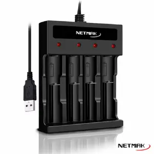 CARGADOR DE PILAS AA/AAA USB NETMAK NM-CH5
