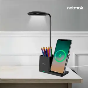 LAMPARA C/BASE INALAMBRICA NETMAK NM-CL15