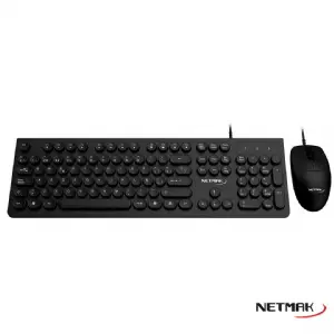 TECLADO Y MOUSE NETMAK NM-KB258 NEGRO