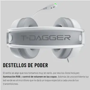 AURICULARES T-DAGGER SONA WHITE