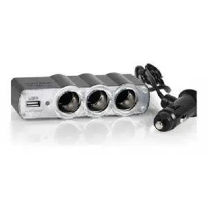 CARGADOR 12V TRIO C/USB Y 3x12V