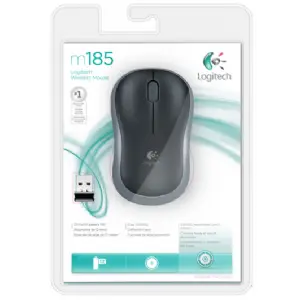 MOUSE WIRELESS LOGITECH M185 GREY